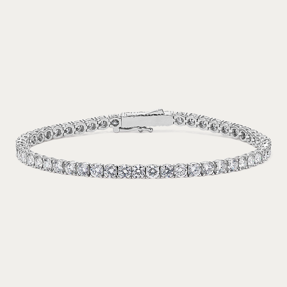 14k Gold 7 ct Lab Diamond Tennis Bracelet