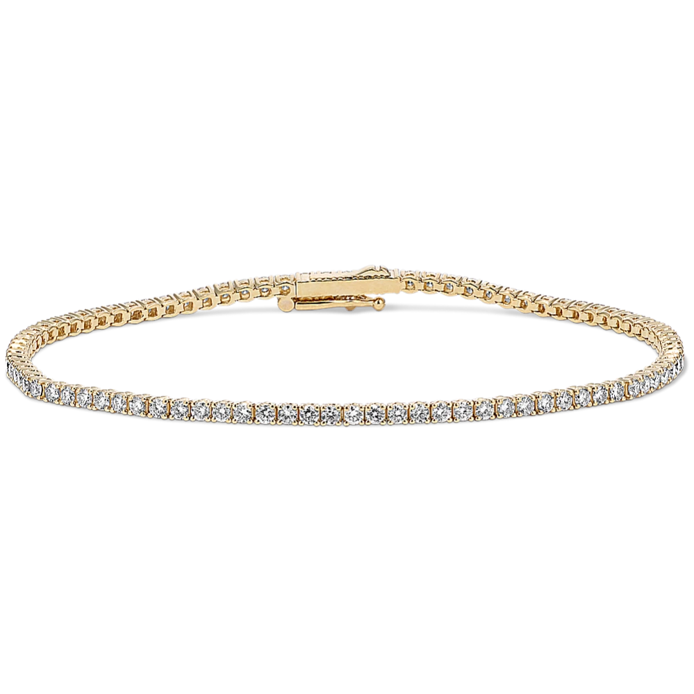 14k Gold 2 ct Lab Diamond Tennis Bracelet