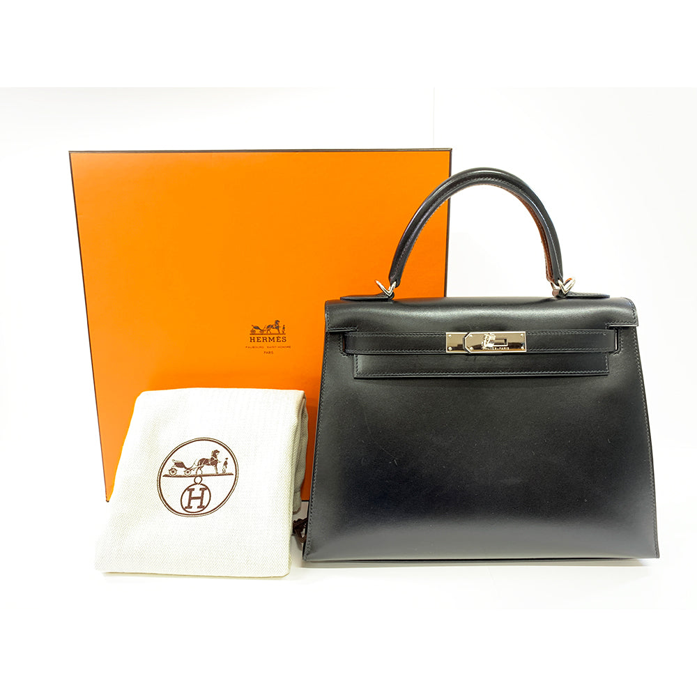 HERMES Handbag Kelly Series Kelly Box Calf 28