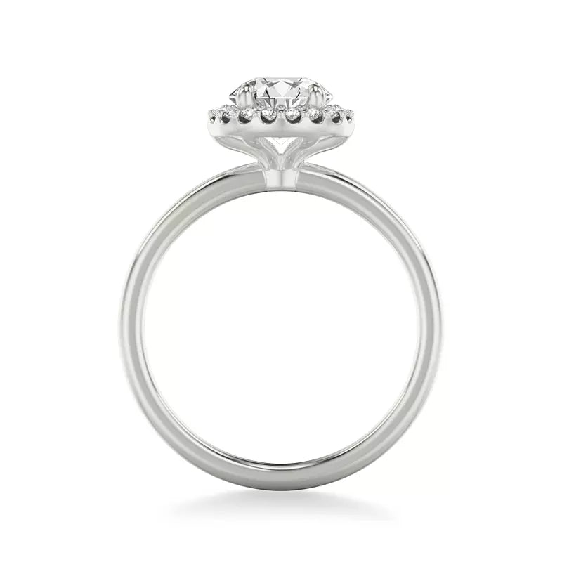 14k Gold Lab Diamond Classic Halo Engagement Ring
