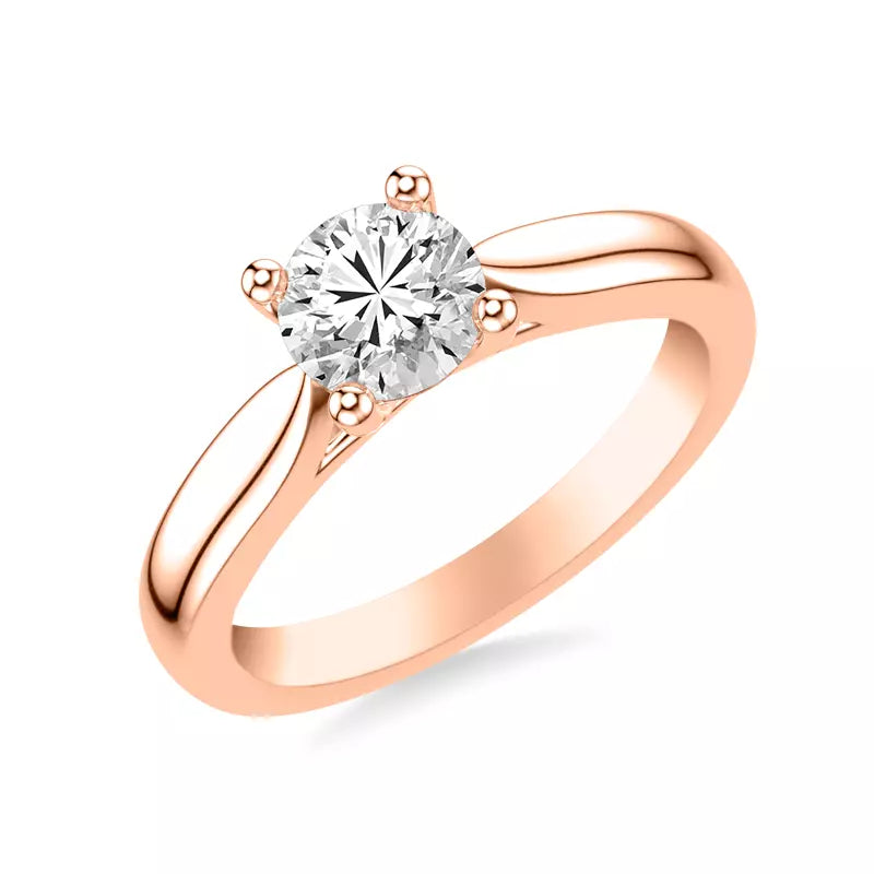 14k Gold Lab Diamond Solitaire Engagement Ring