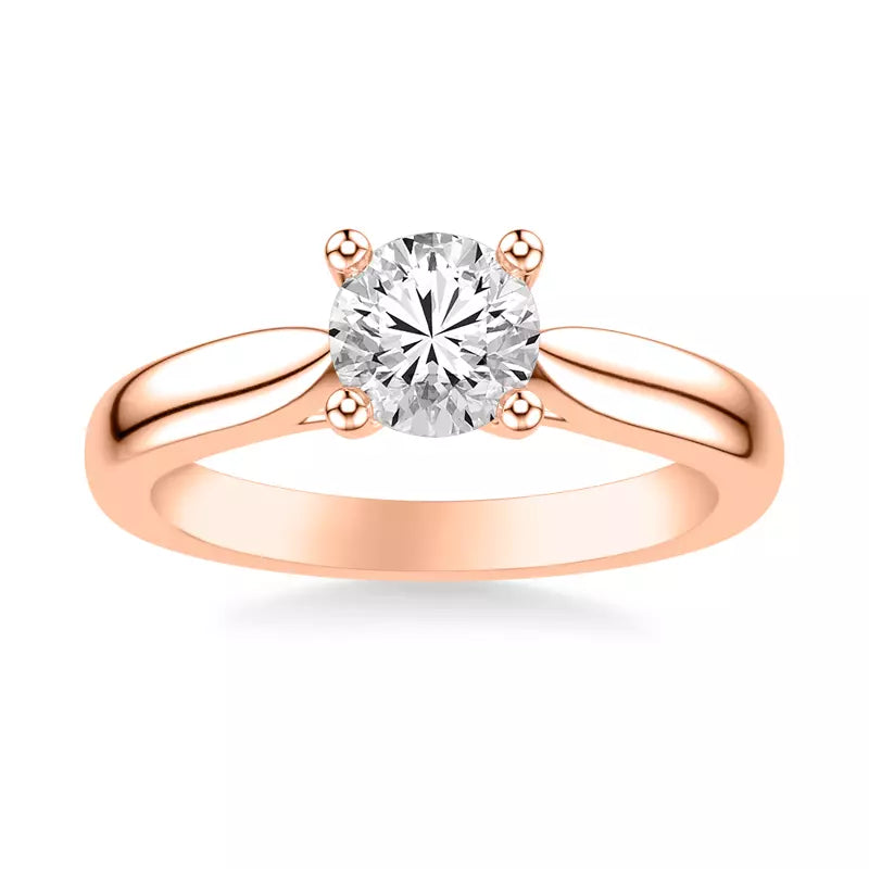 14k Gold Lab Diamond Solitaire Engagement Ring