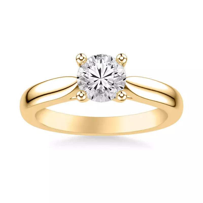 14k Gold Lab Diamond Solitaire Engagement Ring