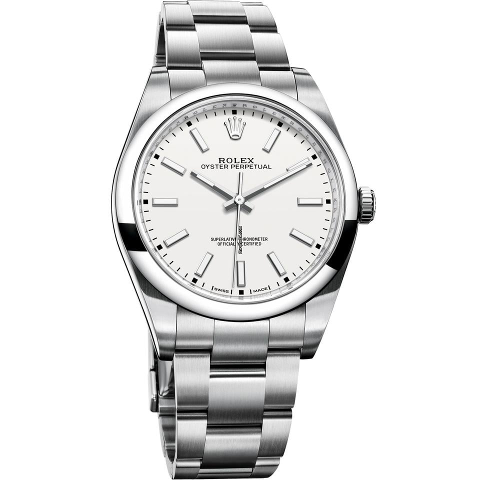 Rolex Oyster Perpetual 39mm White Dial 114300