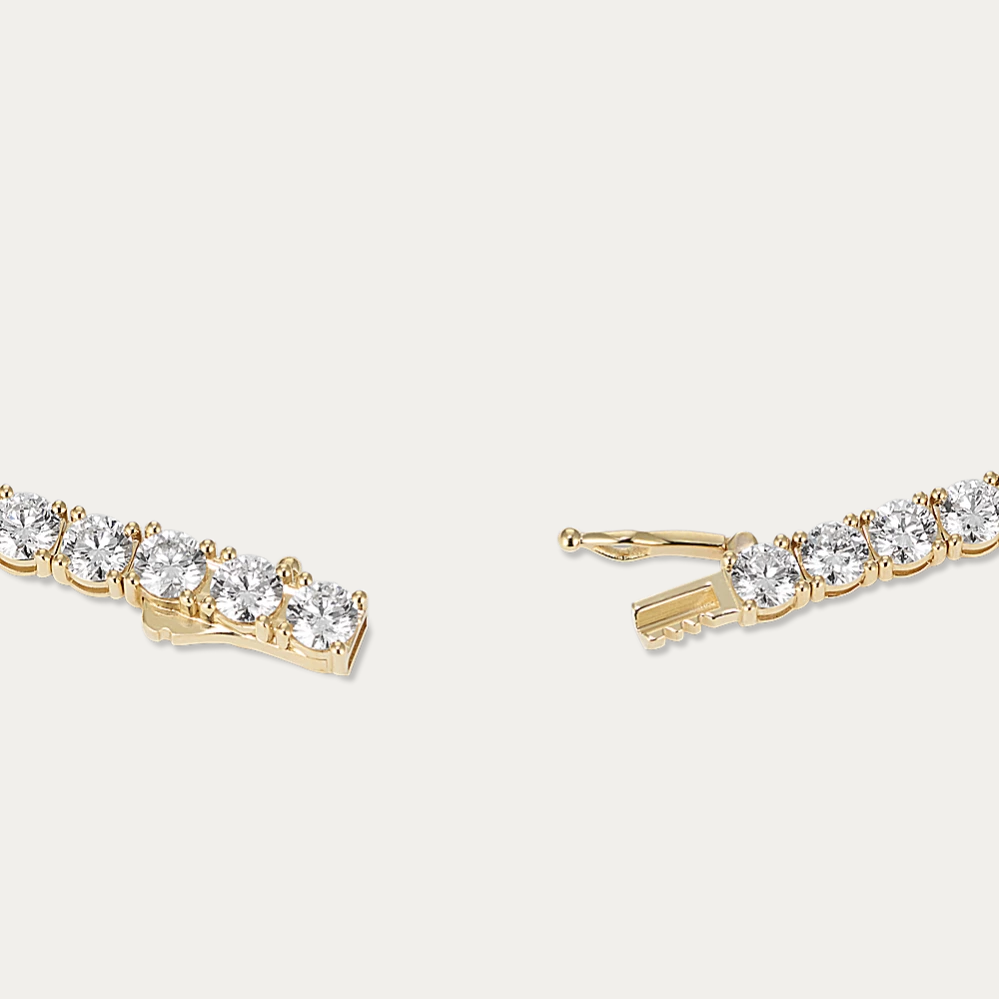 14k Gold 11 ct Lab Diamond Tennis Bracelet