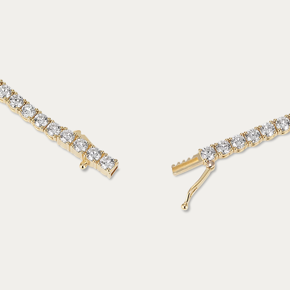 14k Gold 6 ct Lab Diamond Tennis Bracelet