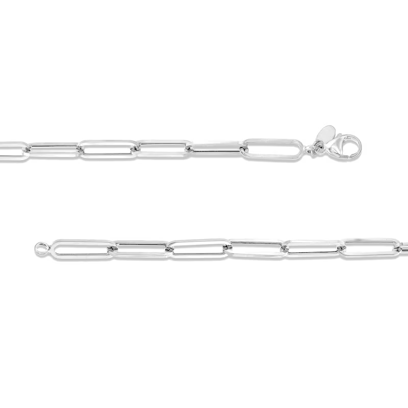 14k Gold 3.8mm Hollow Paper Clip Chain Necklace