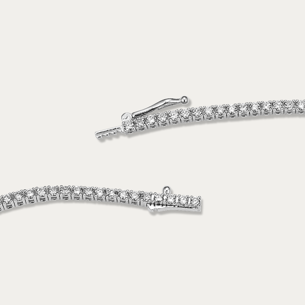 14k Gold 4 ct Lab-grown Diamond Tennis Necklace