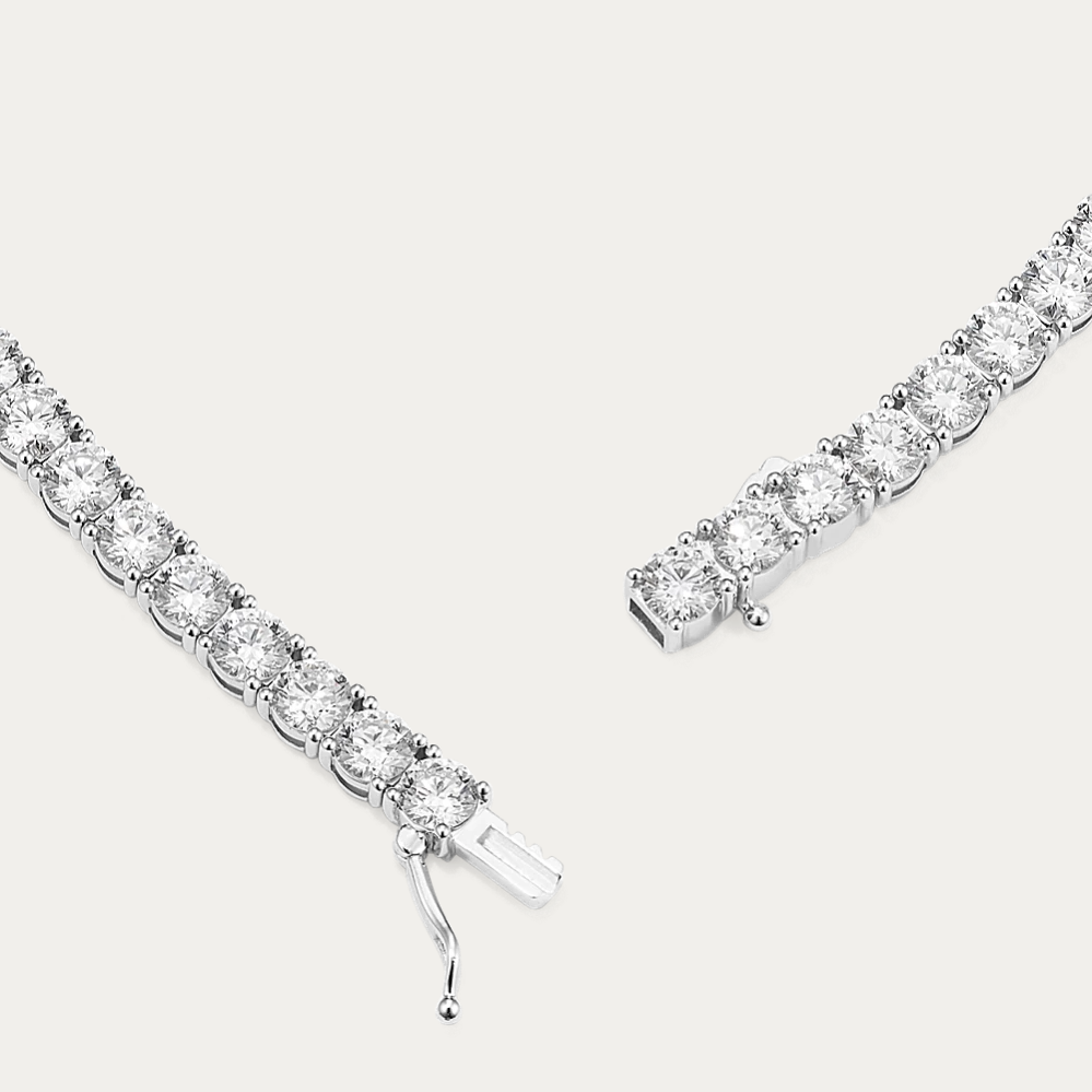 14k Gold 9 3/4 ct Lab Diamond Tennis Bracelet