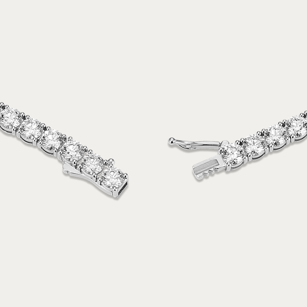 14k Gold 12 1/2 ct Lab Diamond Tennis Bracelet