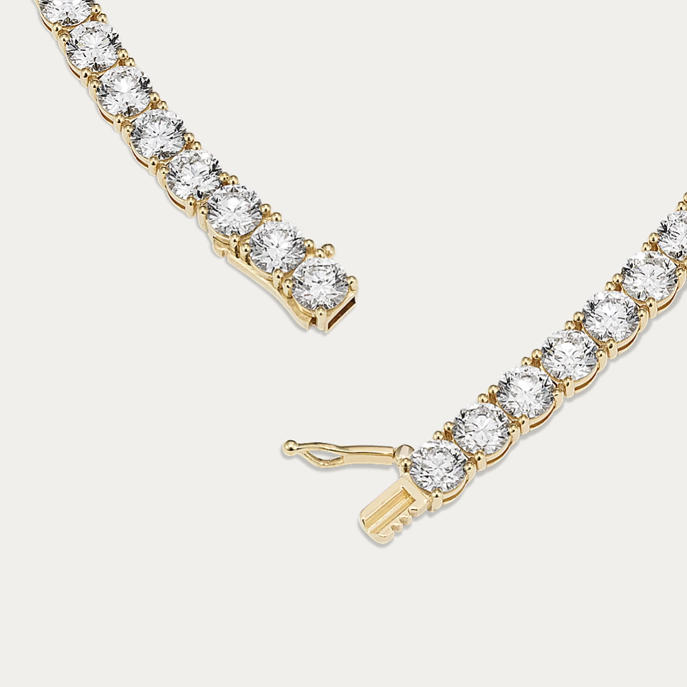 14k Gold 15 ct Lab Diamond Tennis Bracelet
