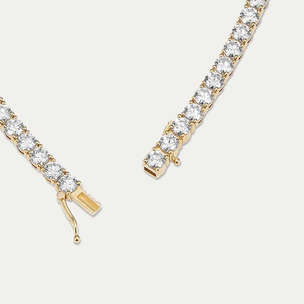 14k Gold 9 ct Lab Diamond Tennis Bracelet