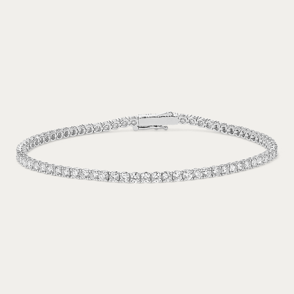 14k Gold 6 ct Lab Diamond Tennis Bracelet