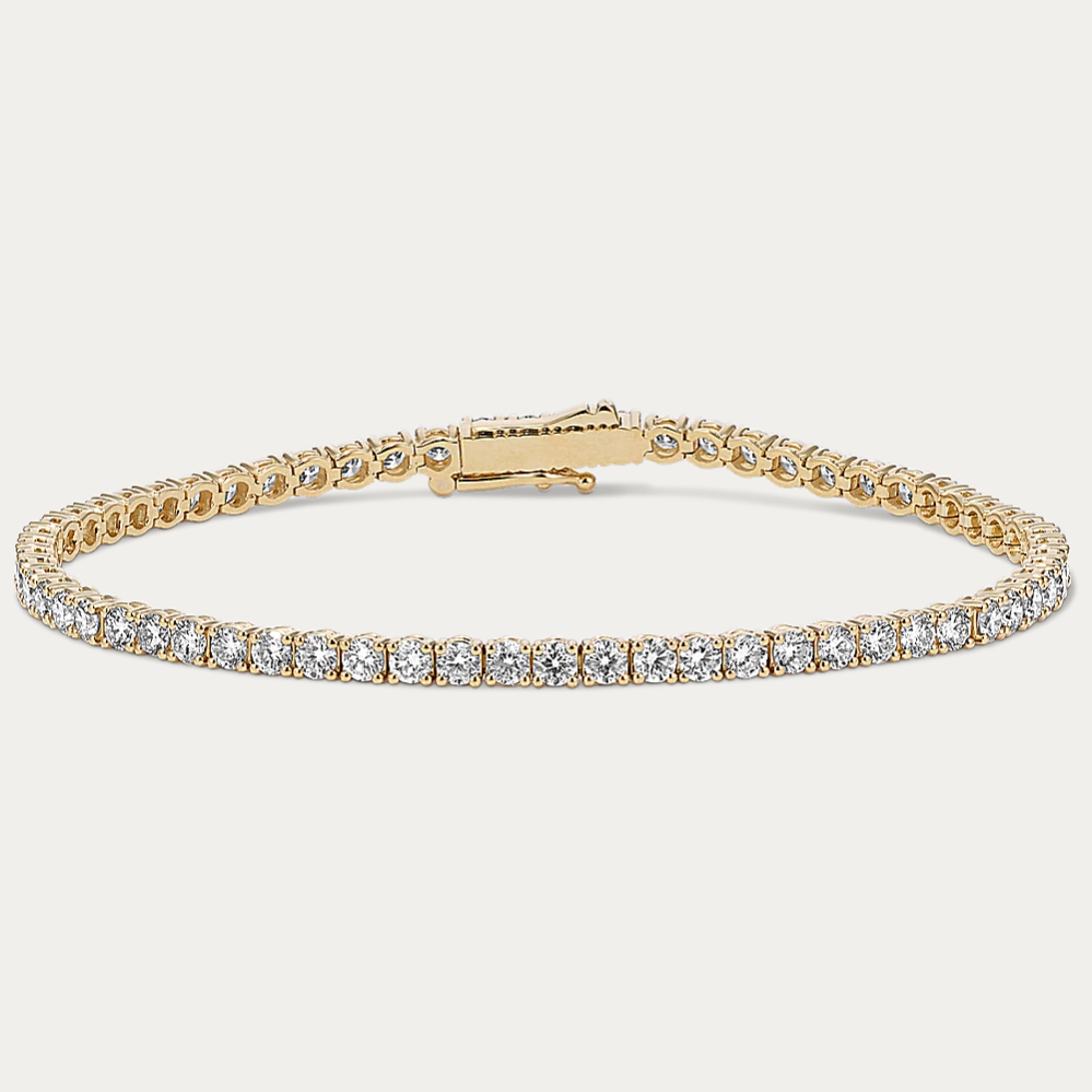 14k Gold 4 ct Lab Diamond Tennis Bracelet