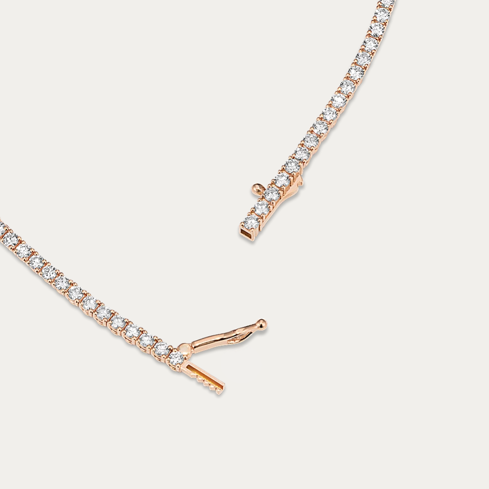 14k Gold 2 ct Lab Diamond Tennis Bracelet