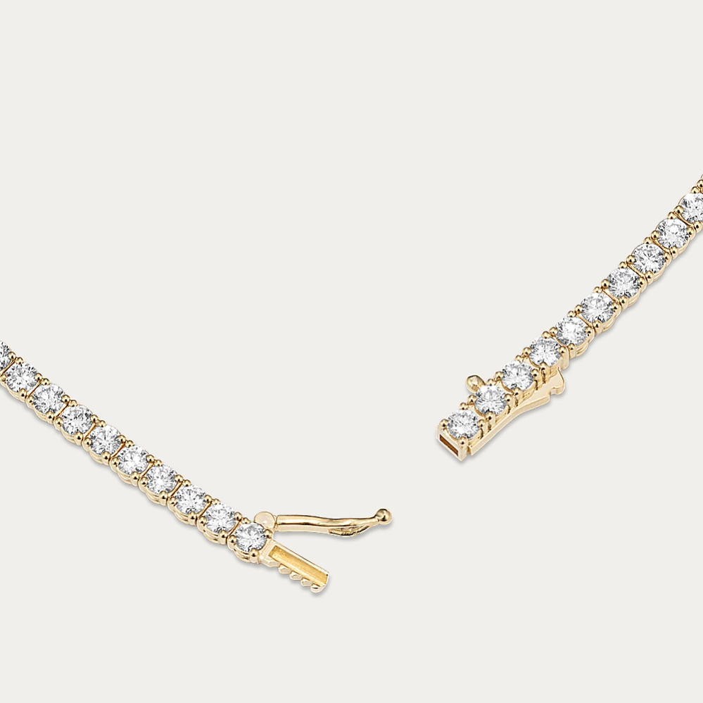 14k Gold 4 ct Lab Diamond Tennis Bracelet