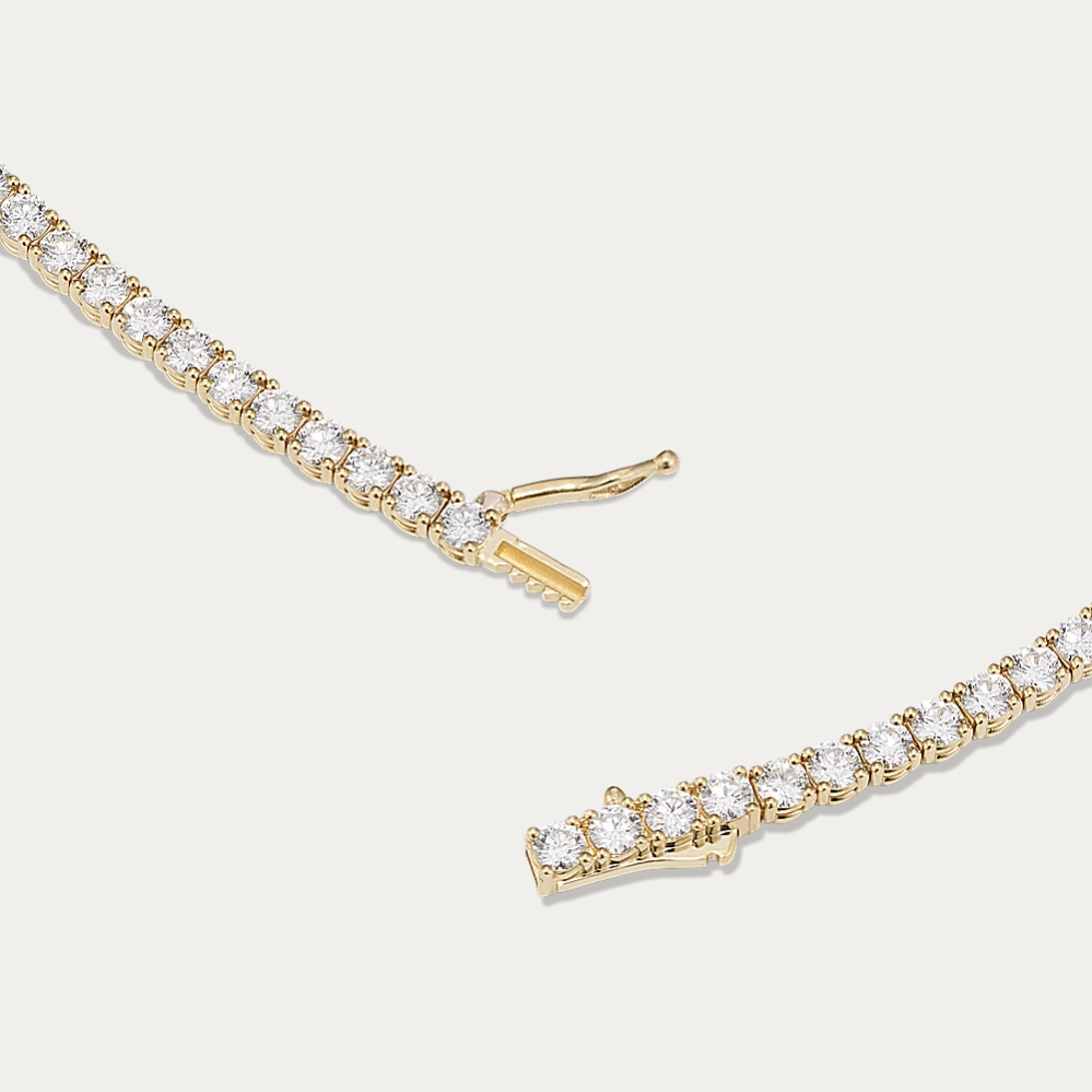 14k Gold 5 ct Lab Diamond Tennis Bracelet