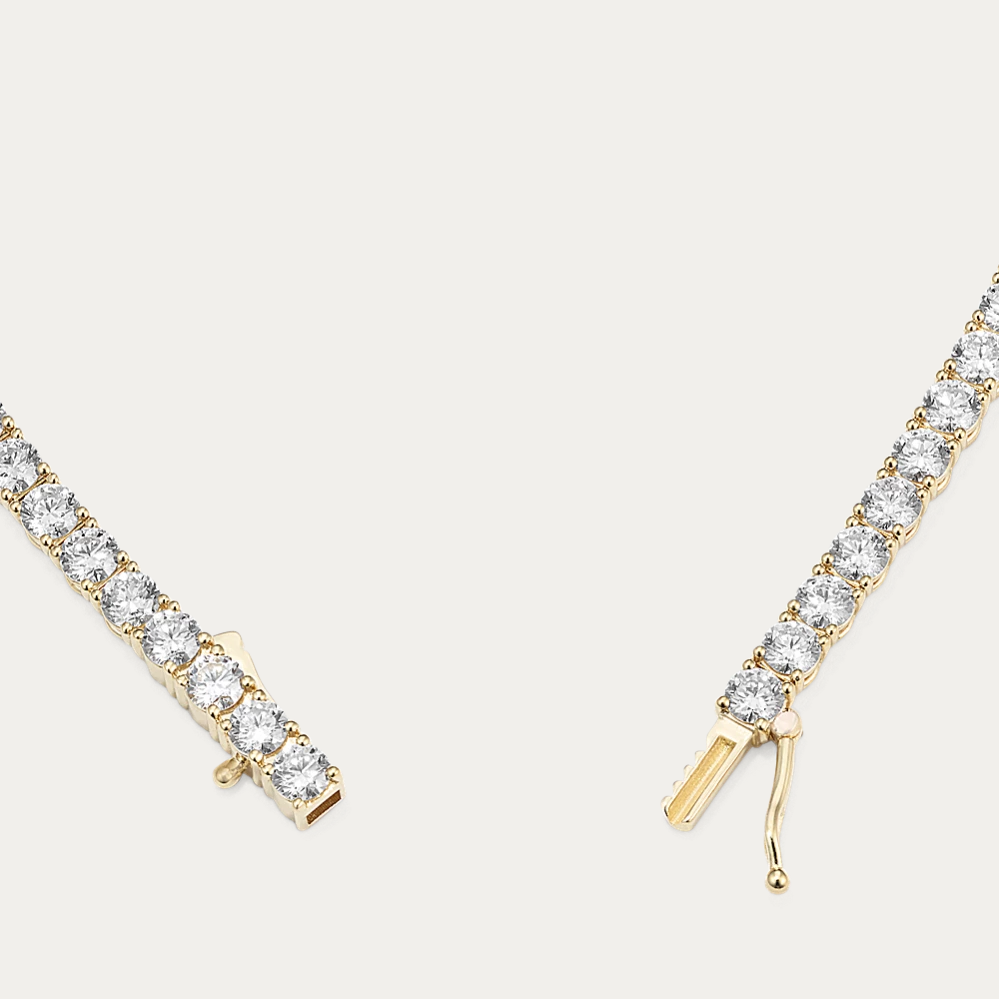 14k Gold 6 1/4 ct Lab Diamond Tennis Bracelet