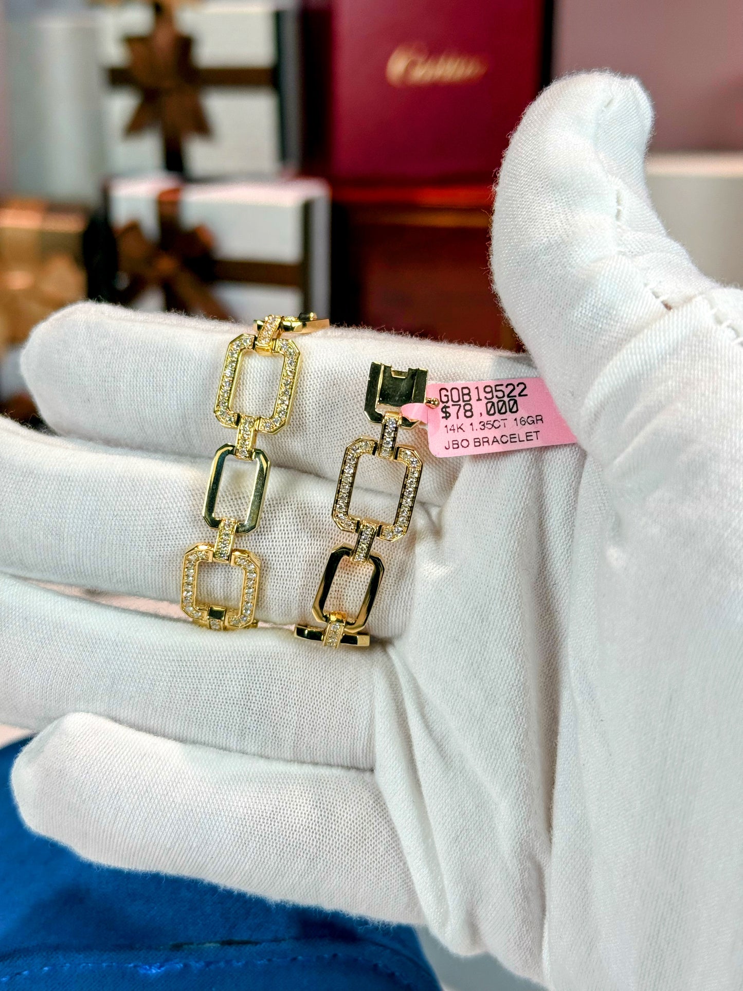 14k Yellow Gold Diamond Bracelet