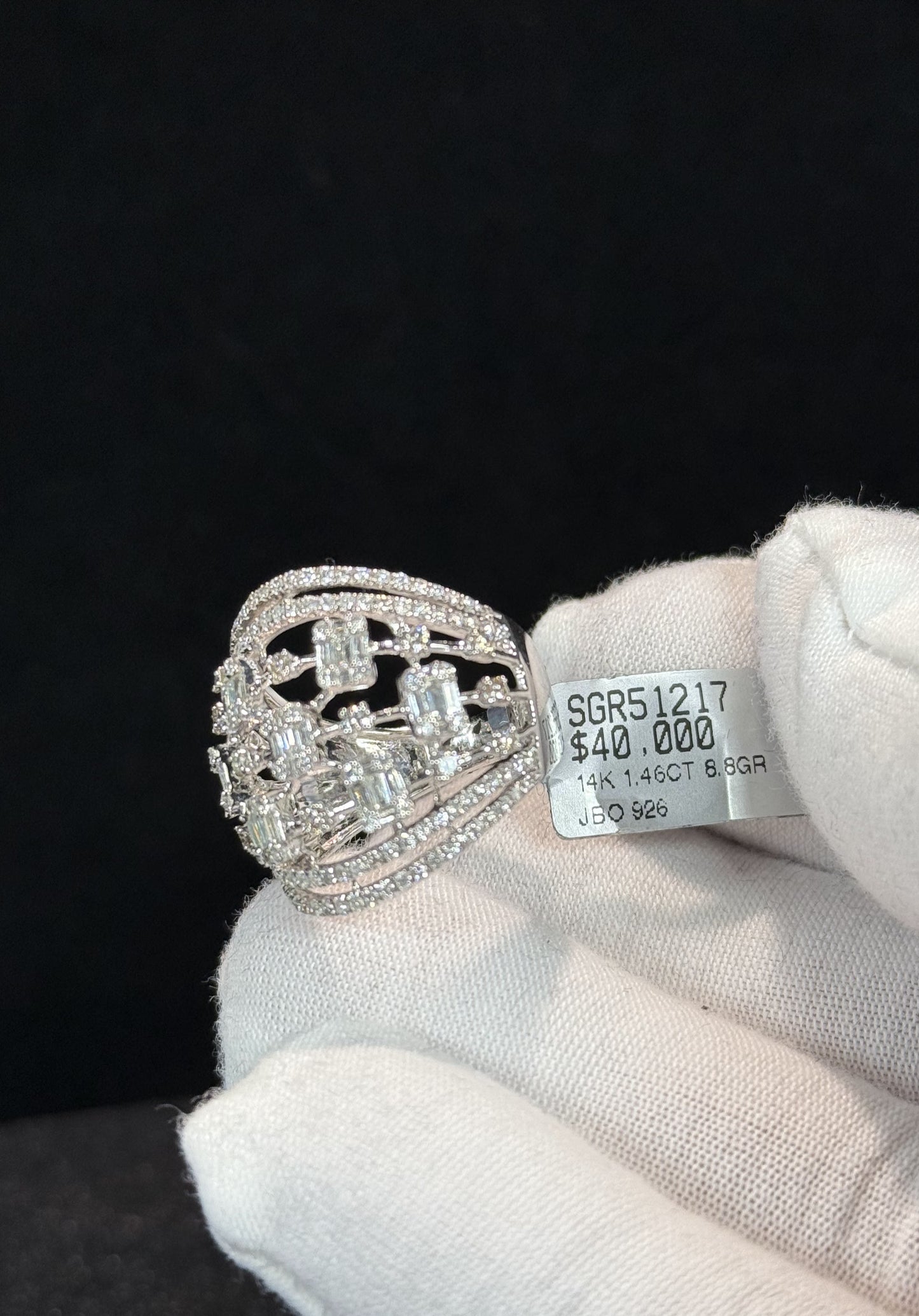 Baguette Diamond 14k White Gold Ring