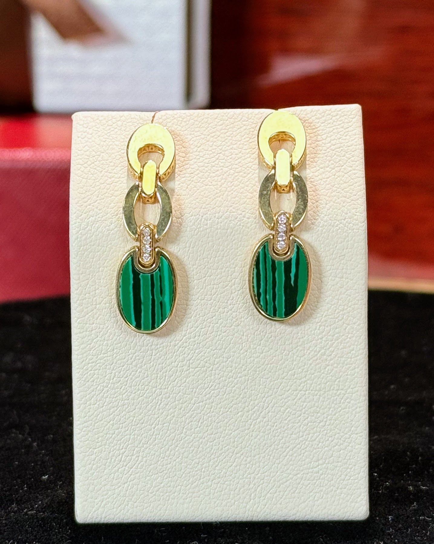 Van Cleef Inspired Link Design 14k Yellow Gold Earrings