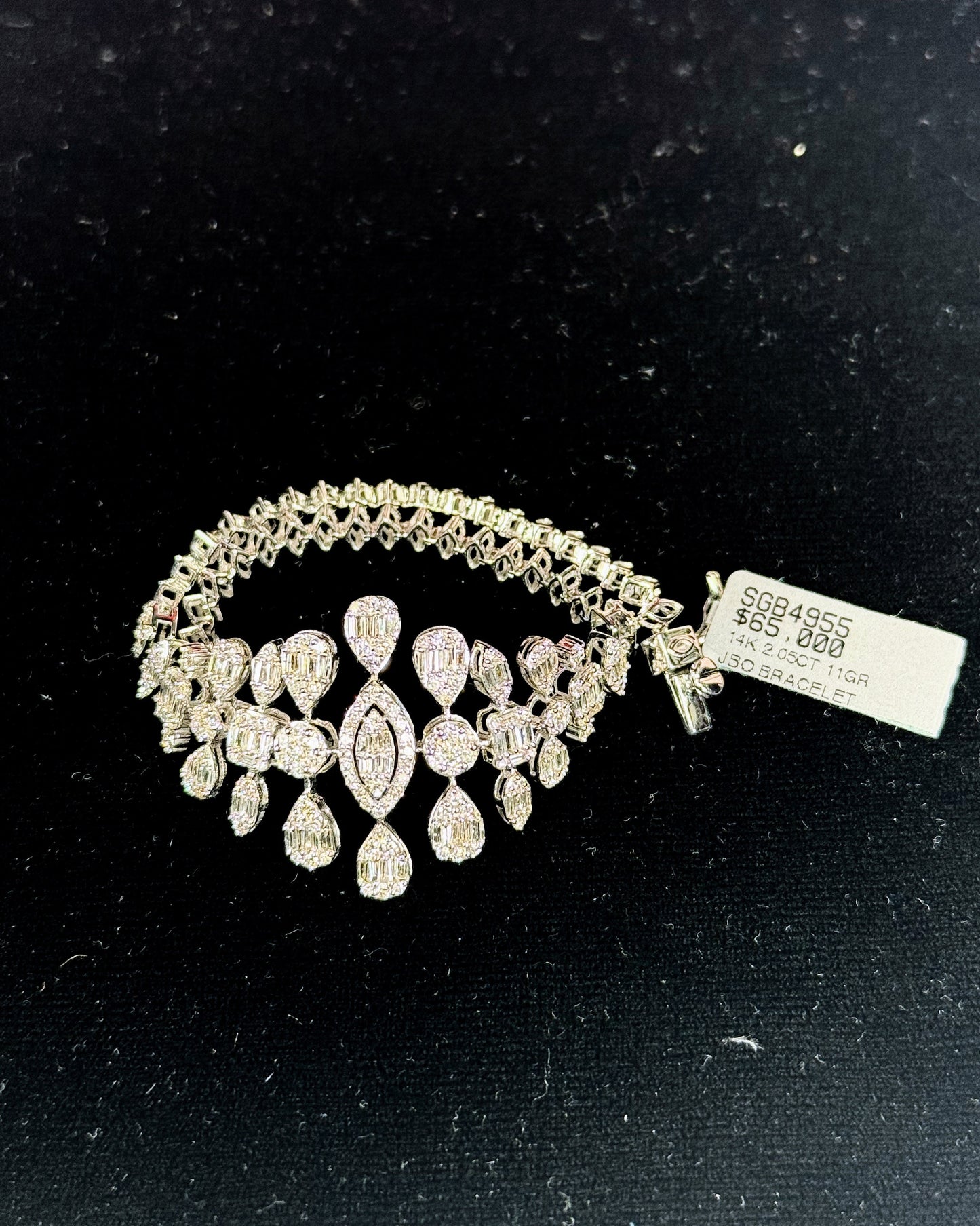 14k White Gold Diamond Bracelet