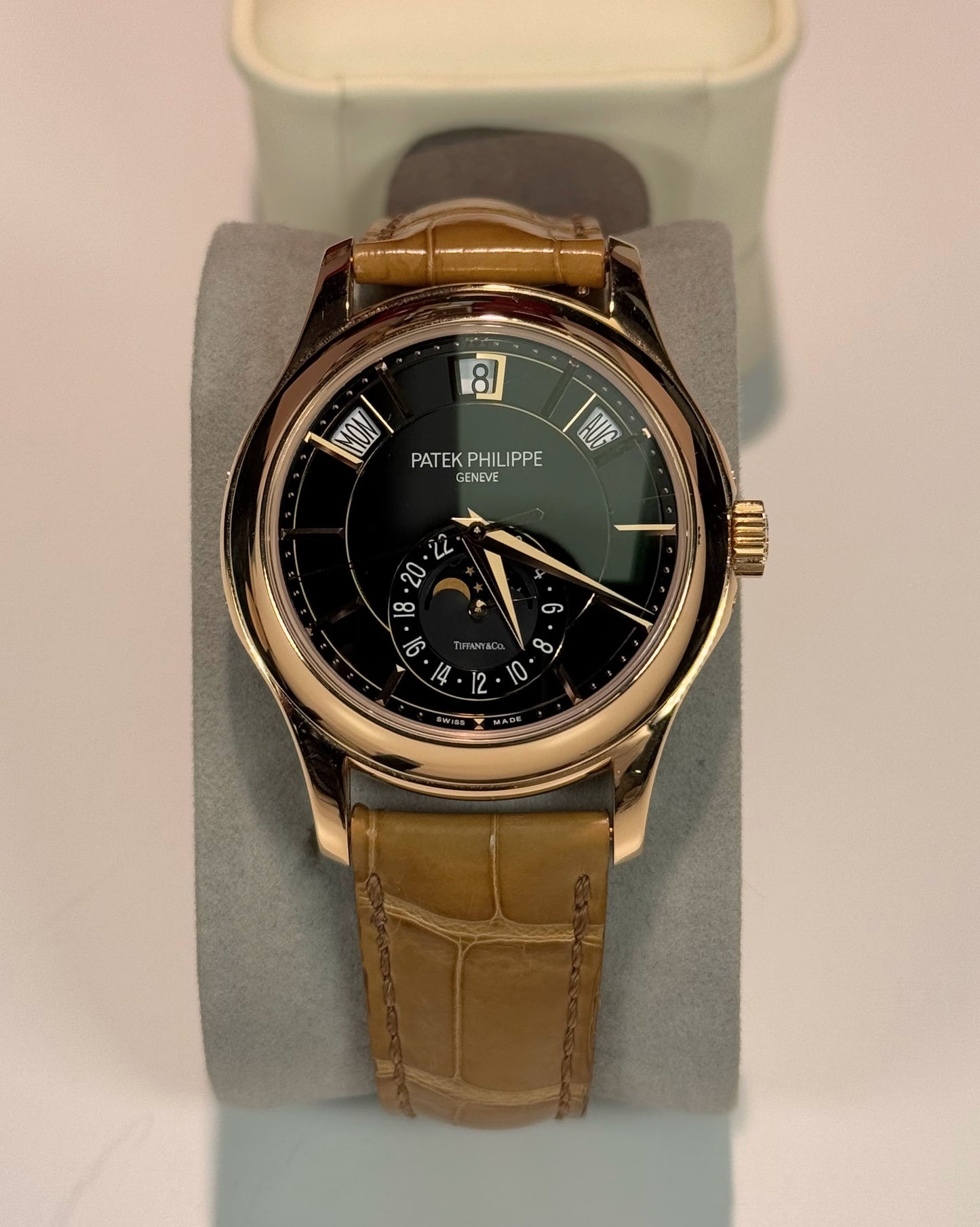 Patek Philippe Annual Calendar Tiffiny & Co. Dial Black Dial 5205R