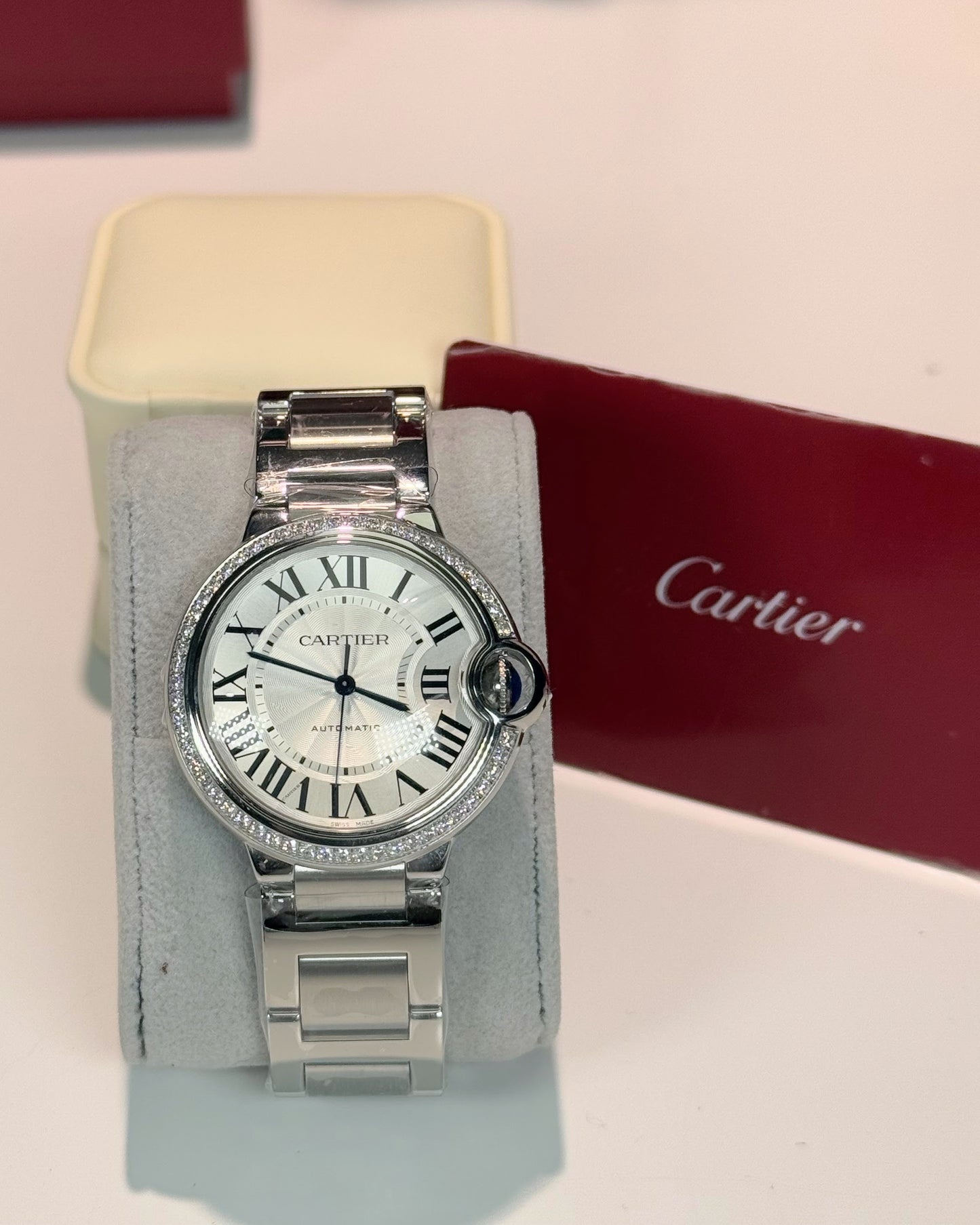 Cartier Ballon Bleu Steel White Dial W4BB0024