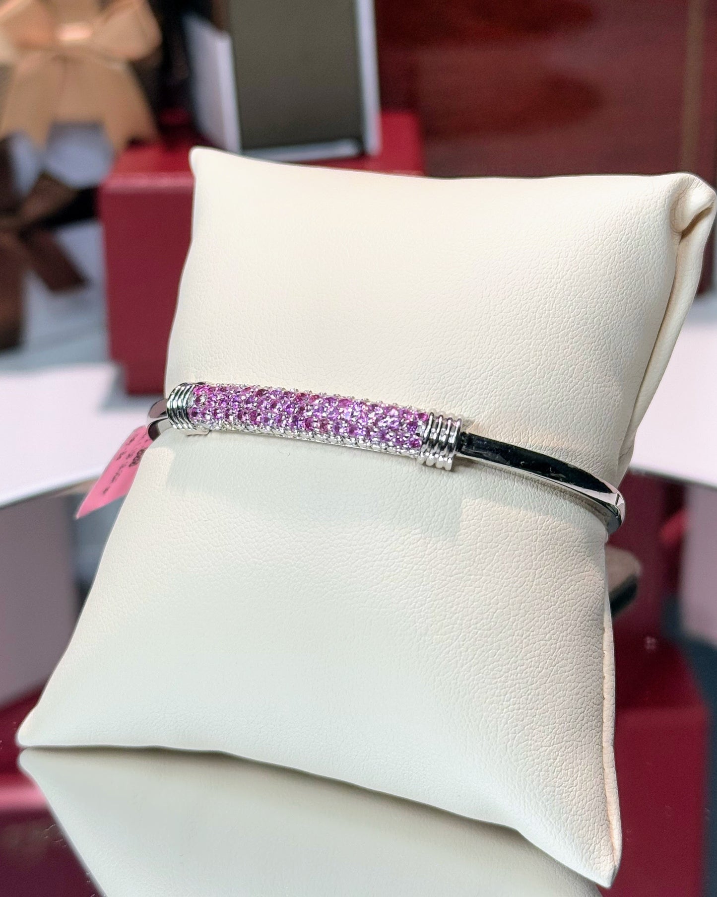 Pink Diamond 14k White Gold Bracelet