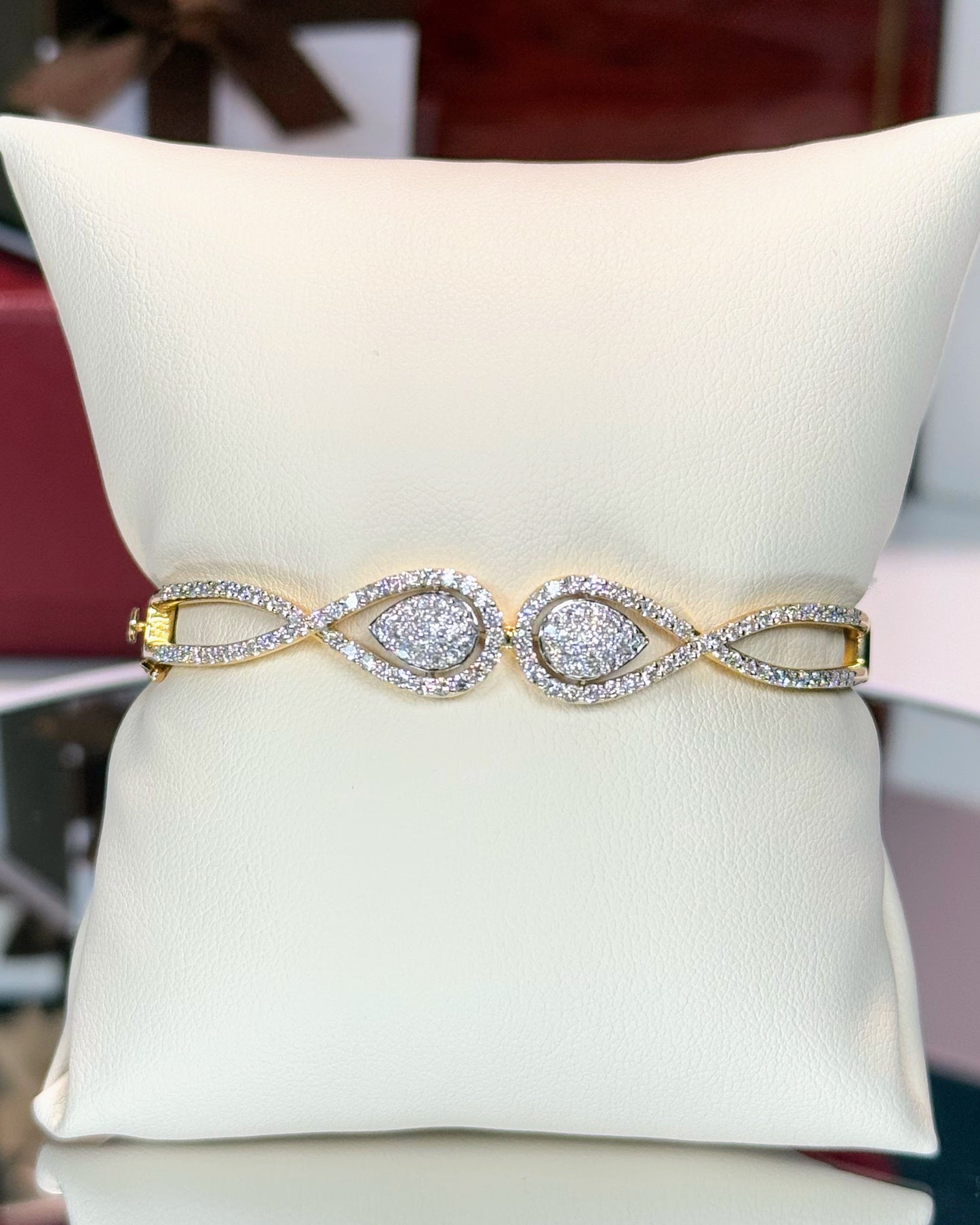 Yellow Gold Diamond Bangle Bracelet