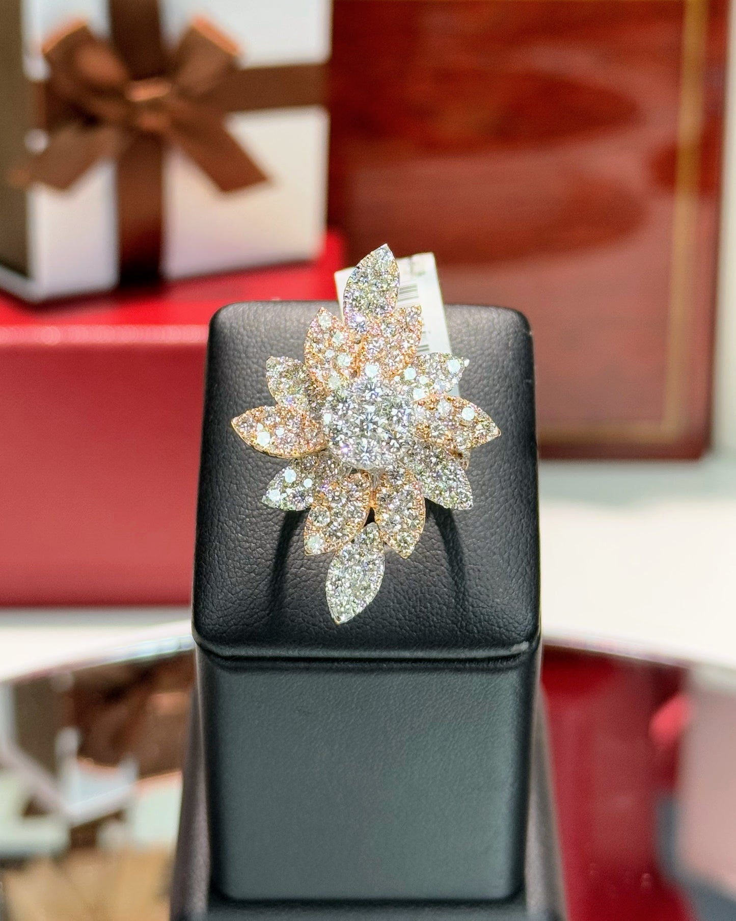 North Star Design 14k Rose Gold Cluster Diamond Ring