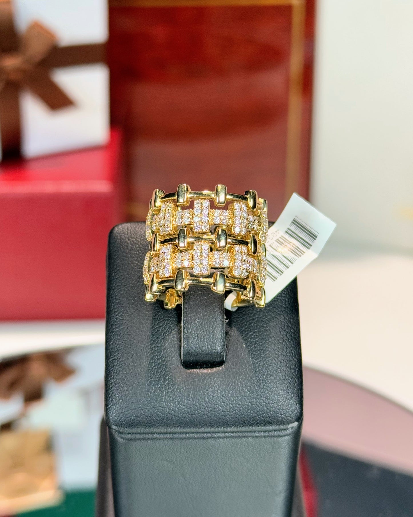 Fortress Design 14k Yellow Gold Diamond Ring