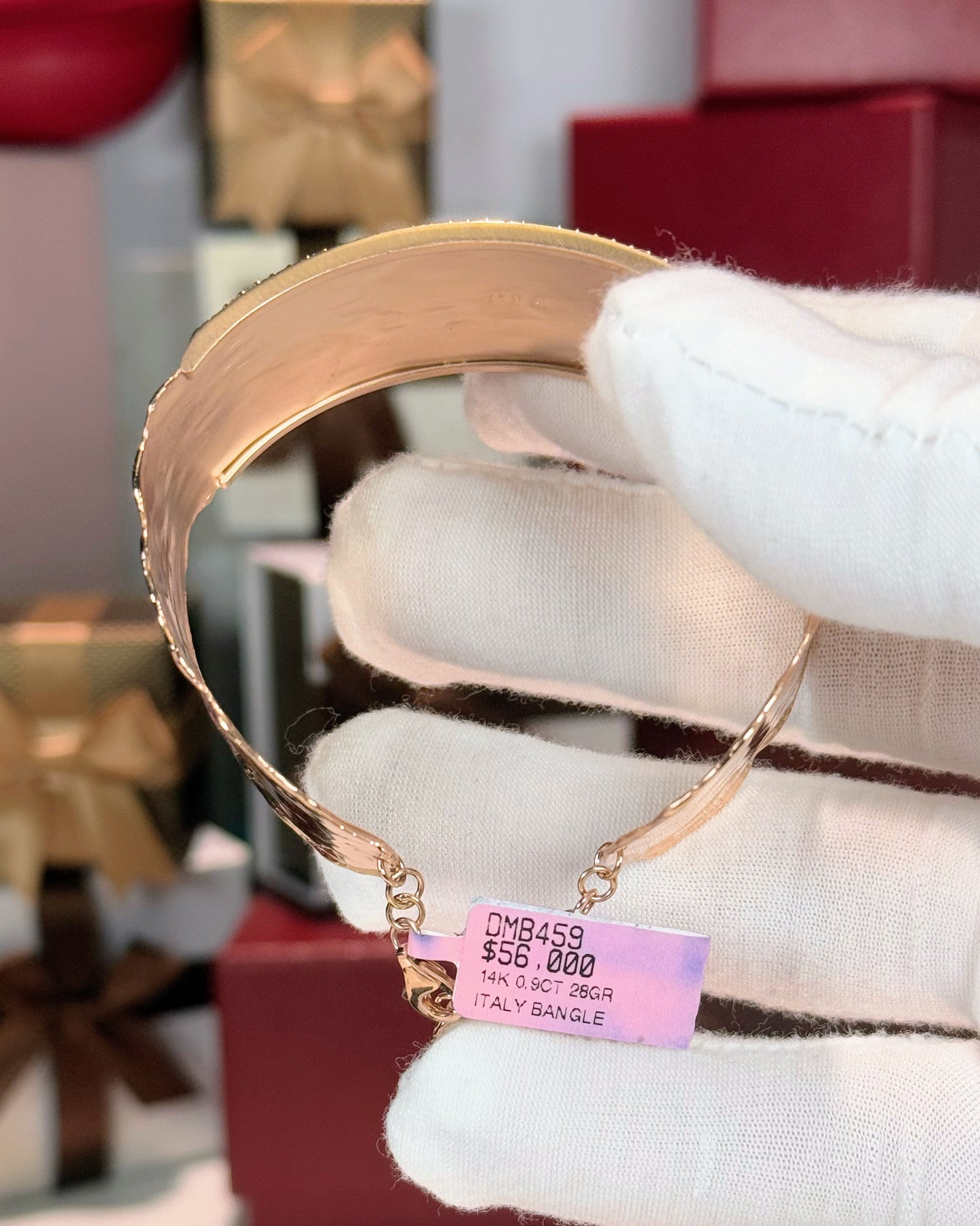 Hammered Finish 14k Rose Gold Waistband