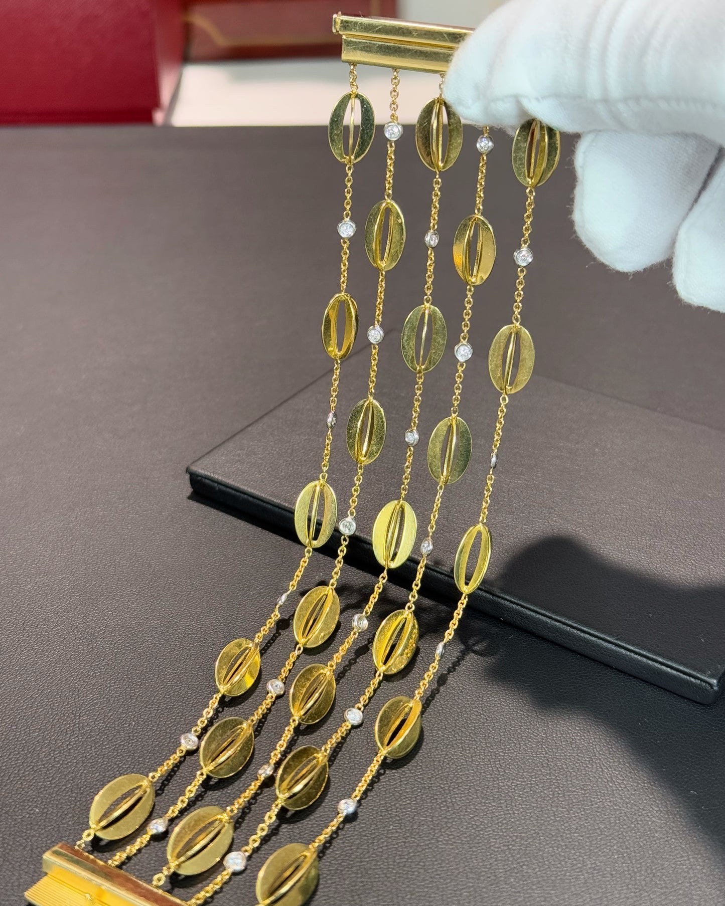 18k Yellow Gold Multi Layer Starfruit Bracelet