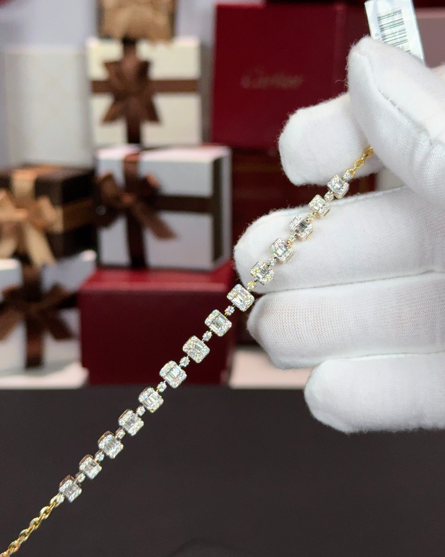 14k Yellow Gold Diamond Bracelet