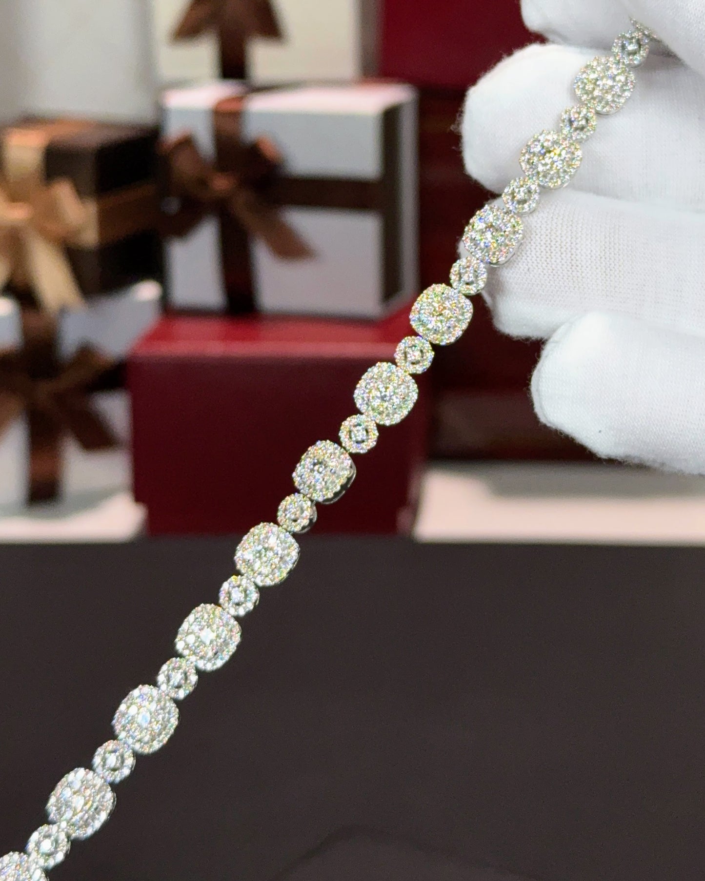 14k White Gold Diamond Bracelet