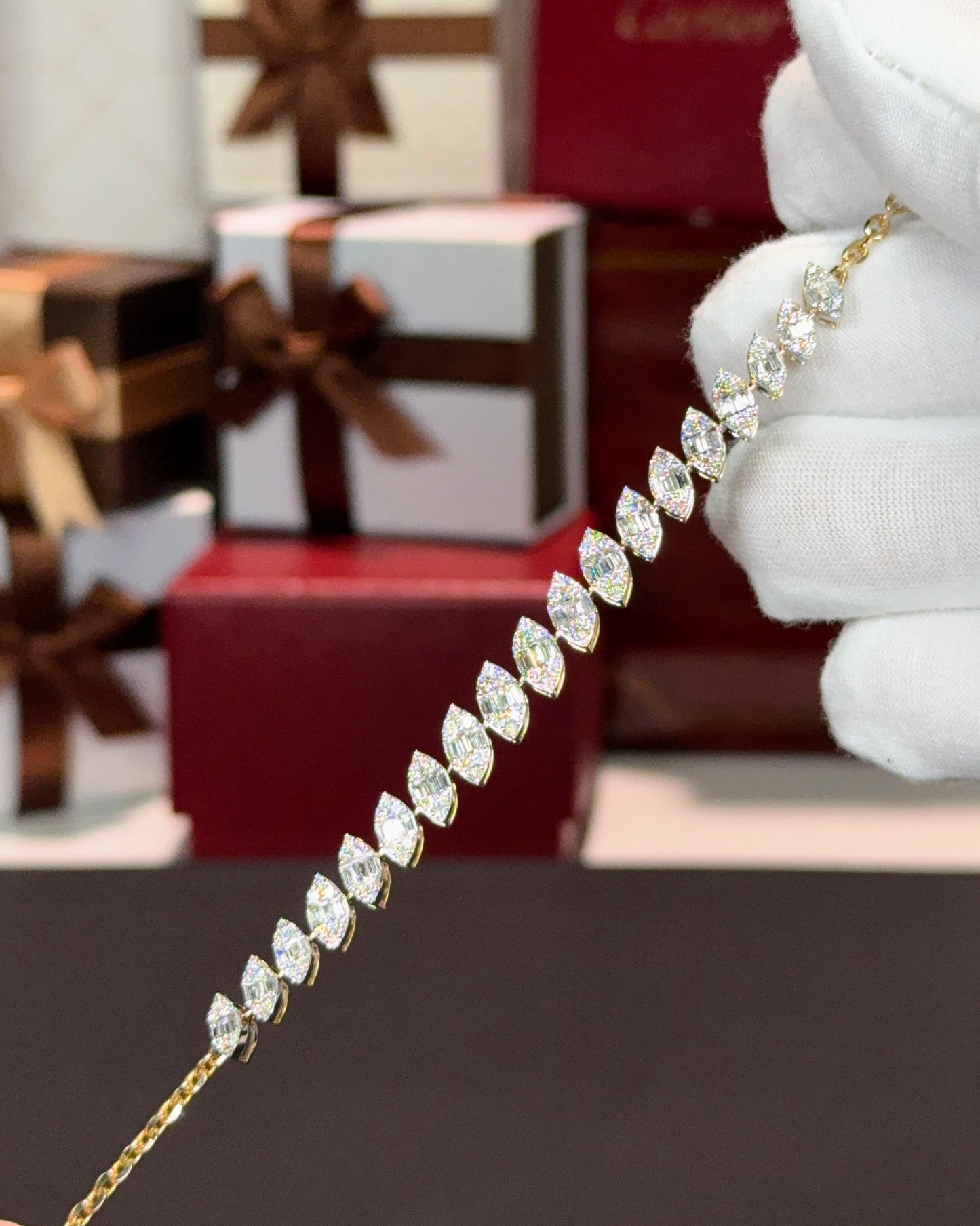 14k Yellow Gold Diamond Bracelet