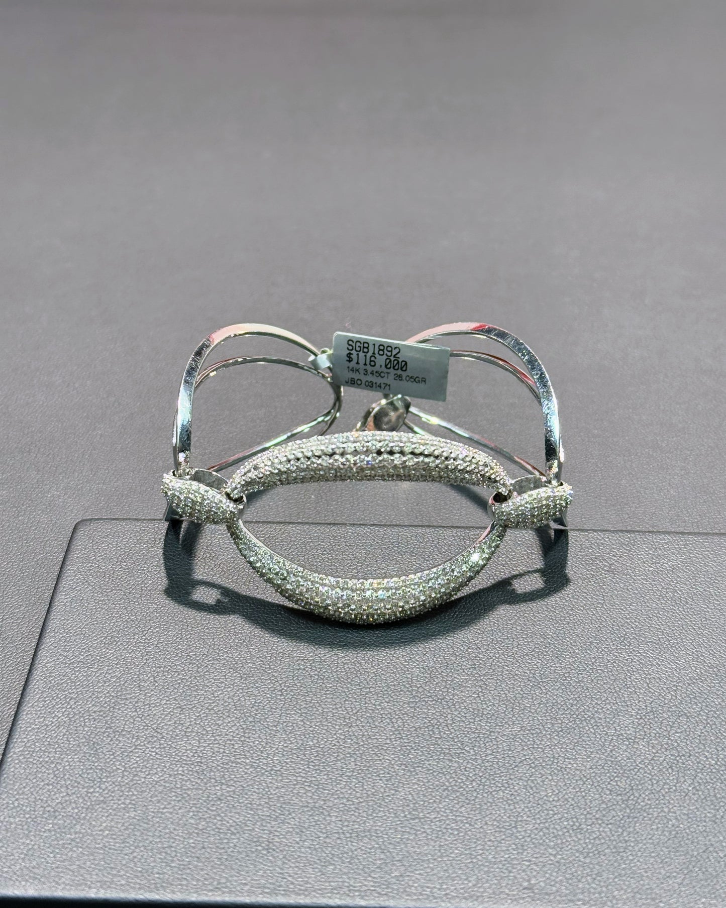 14k White Gold Diamond Bracelet