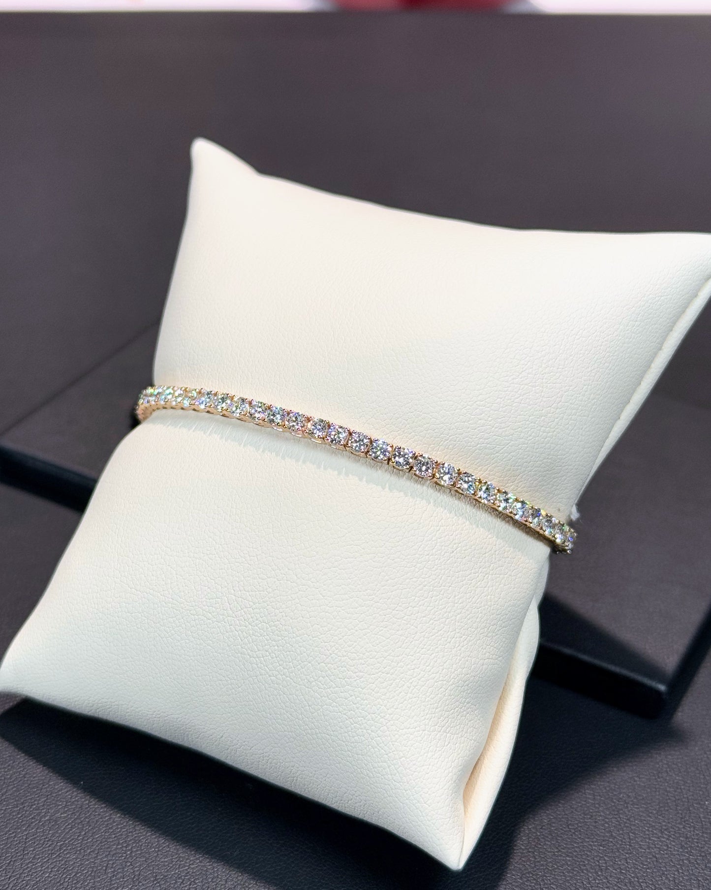 14k Rose Gold Lab Diamond Tennis Bracelet