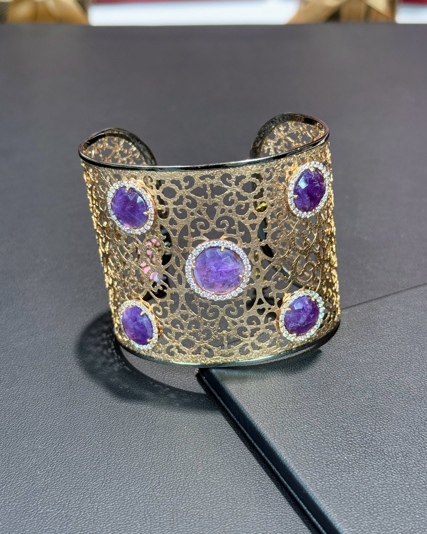 14k Rose Gold Amethyst Halo Waistband