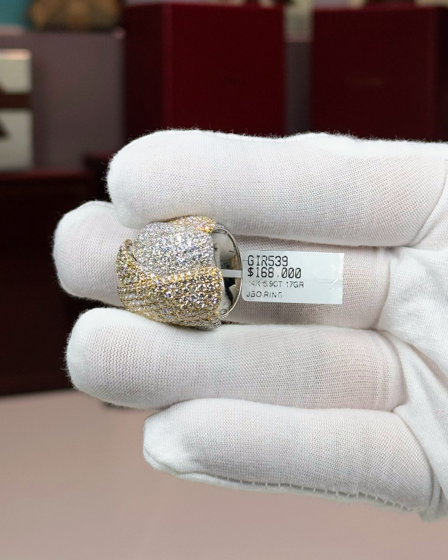 14k 2 Color Diamond Ring