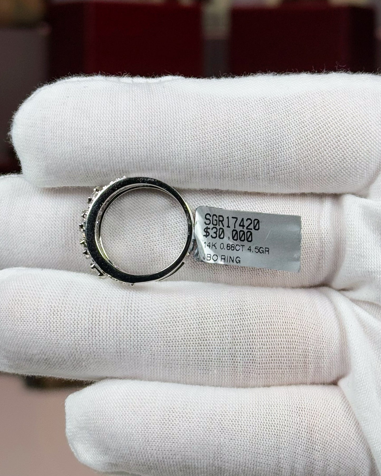 14k White Gold Diamond Ring