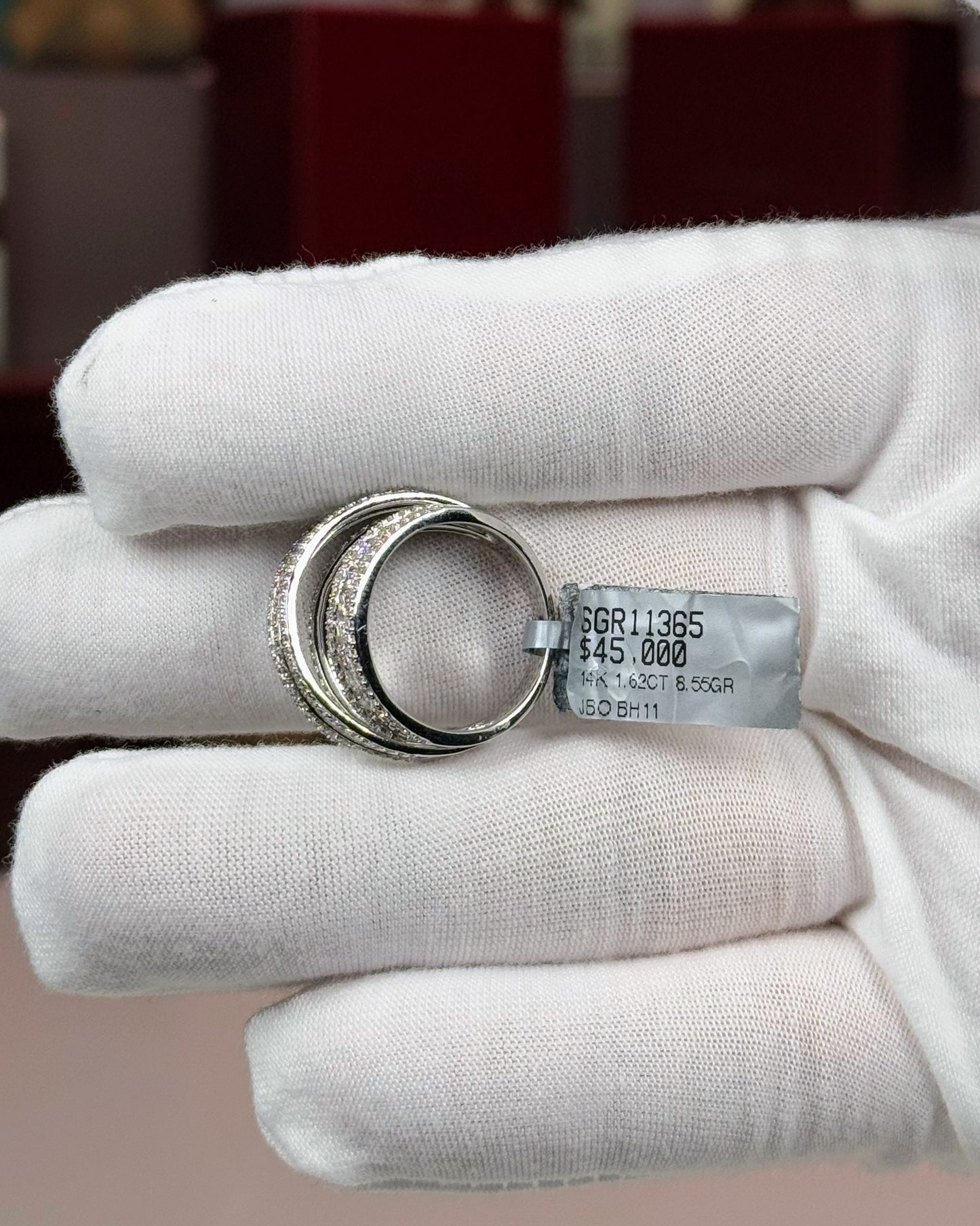 14k White Gold Diamond Ring