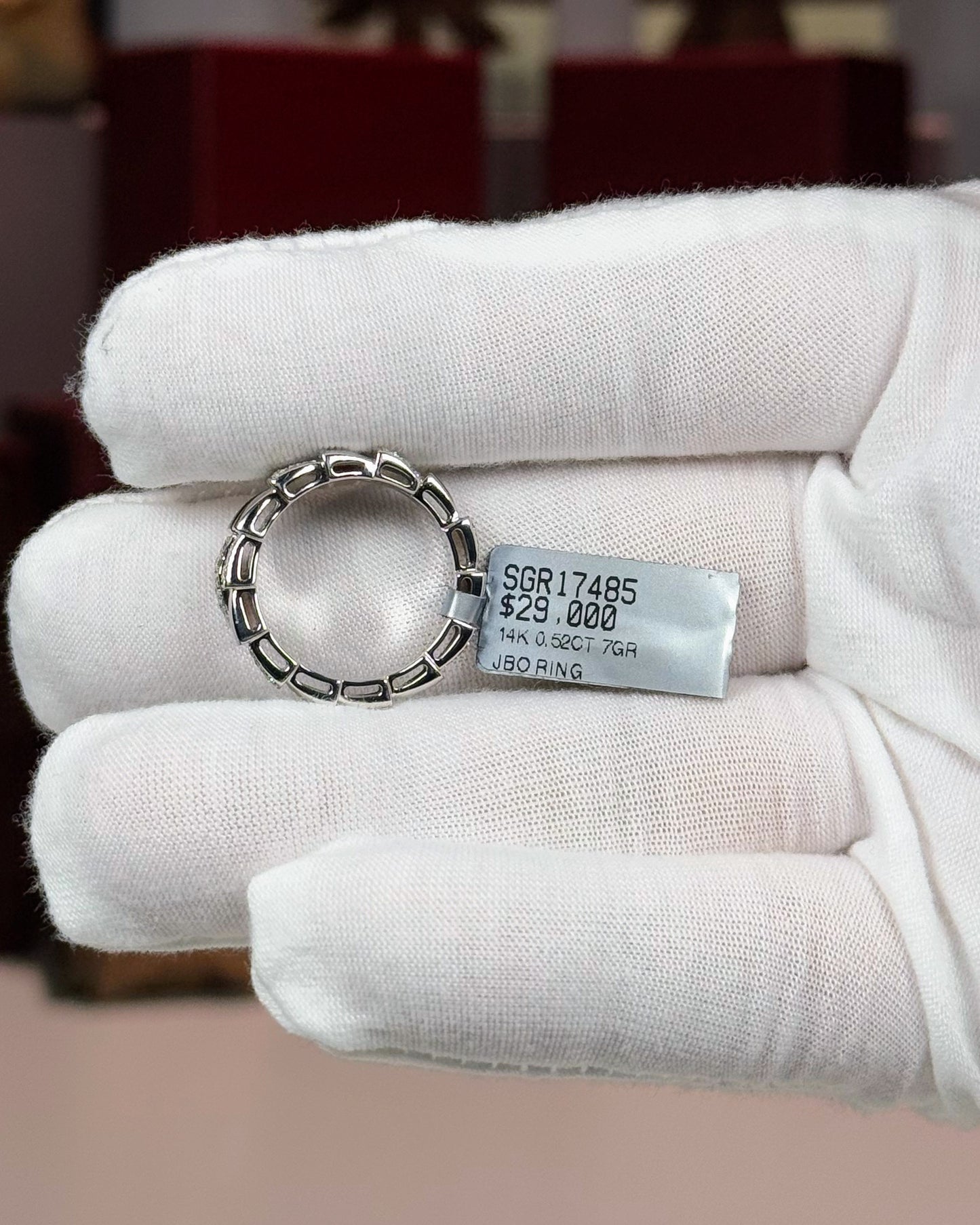 Bvlgari Serpenti Viper Inspired Diamond Pave Ring