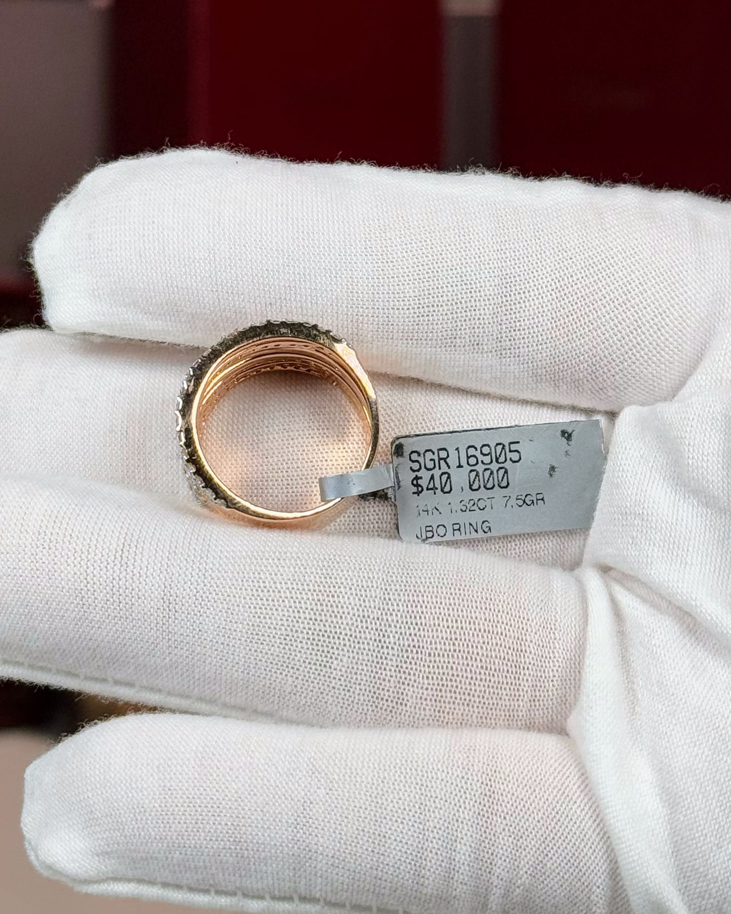 14k Rose Gold Layer Diamond Ring