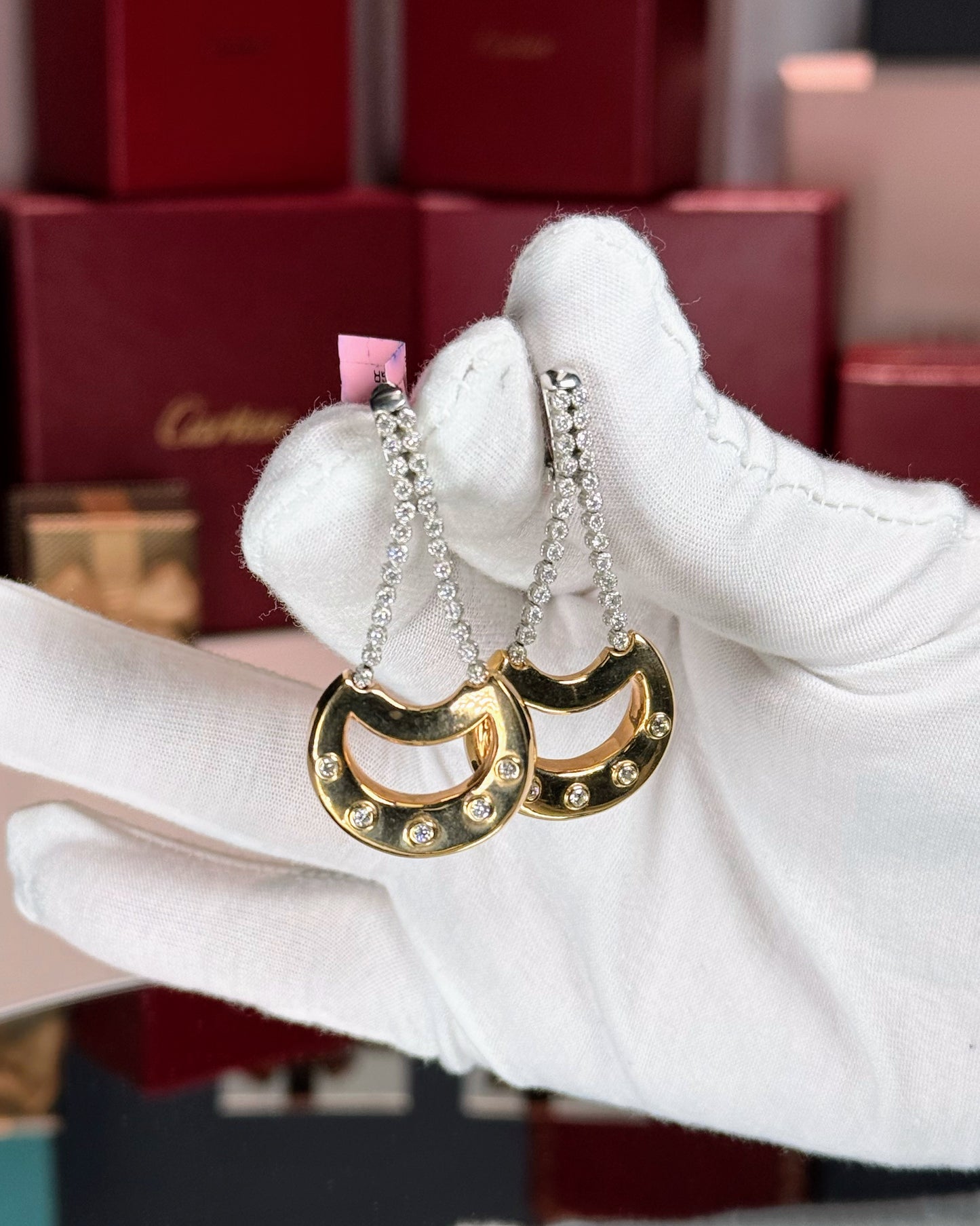 14k Yellow Gold Diamond Earrings