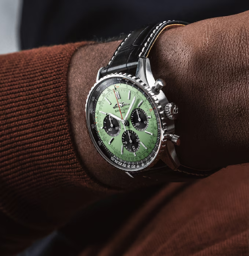 Breitling Green Dial AB0138241L1P1