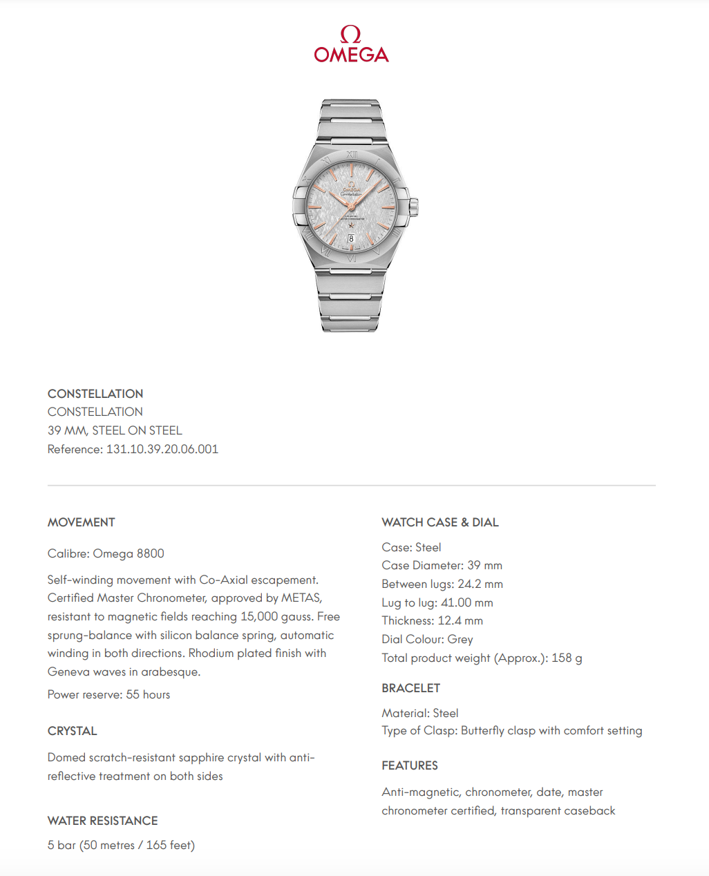 Omega Constellation White Dial - 13110392006001