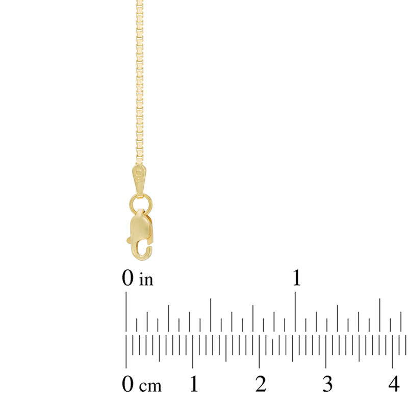 14k Yellow Gold 1.1 mm Box Chain Necklace