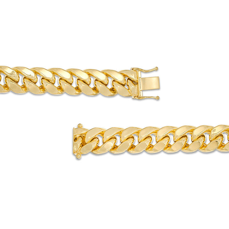 14k Gold 10.7mm Hollow Cuban Curb Chain Necklace